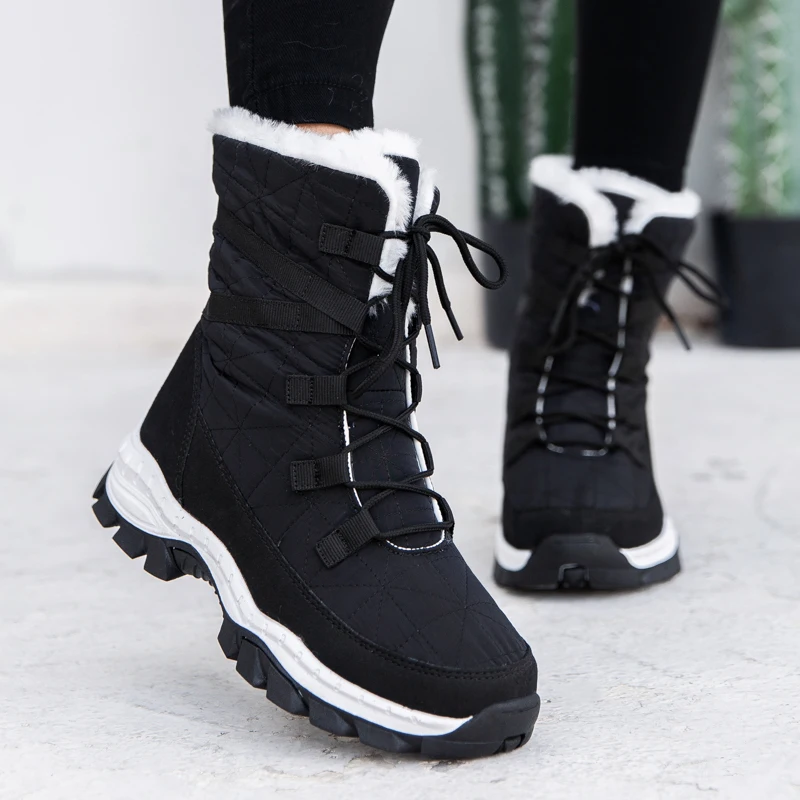 Women Boots Snow Shoes Female Plush Winter Sneakers Women Warm Ankle Botas Mujer Winter Shoes
