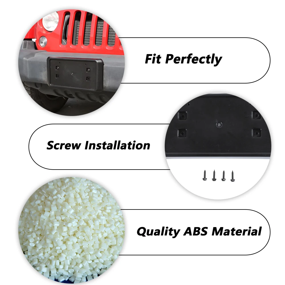 Кронштейн базового номерного знака для Jeep Wrangler JK 2013-2017 передний номерной знак