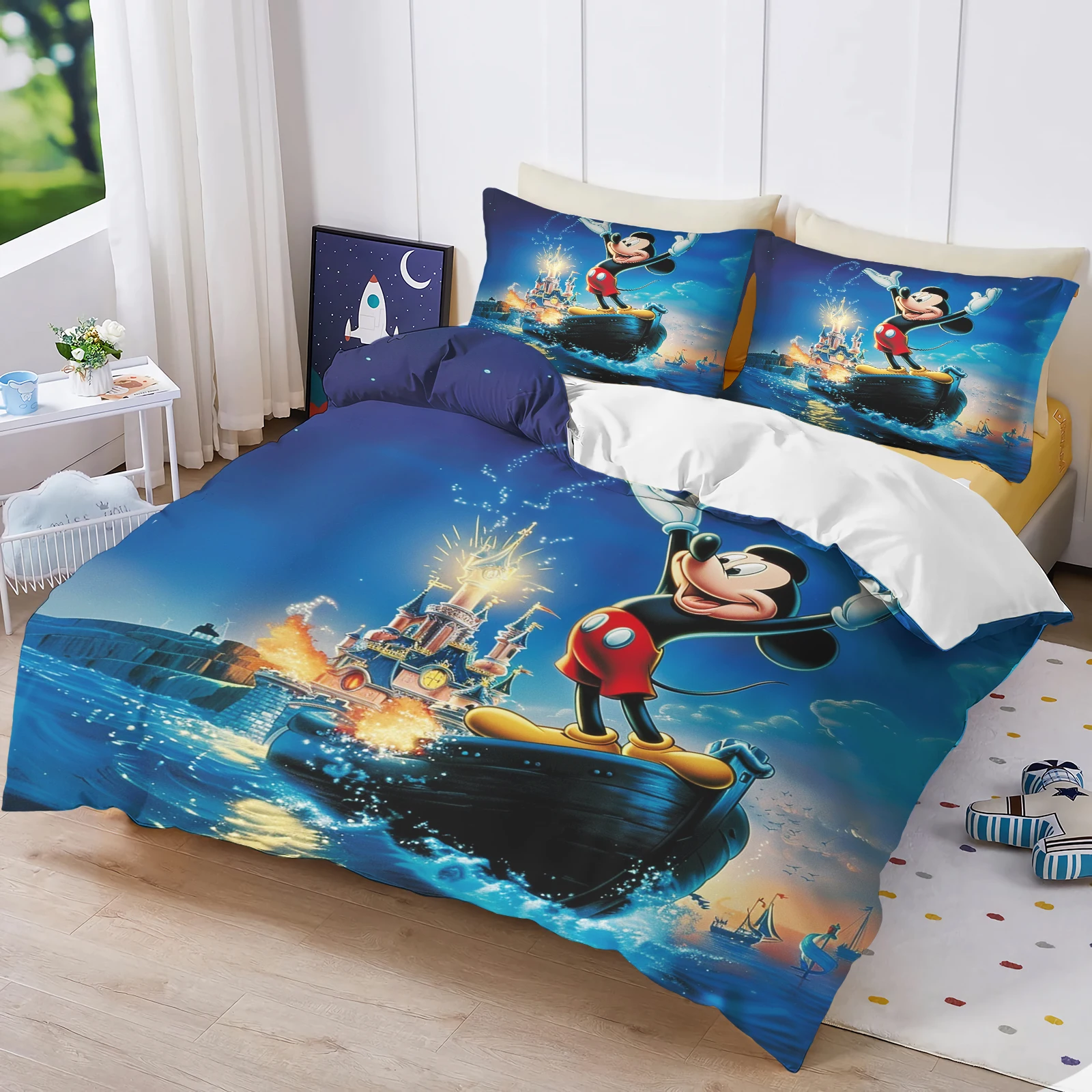 Disney Home Микки пододеяльник лес 100% полиэстер для взрослых и детей подарок детской