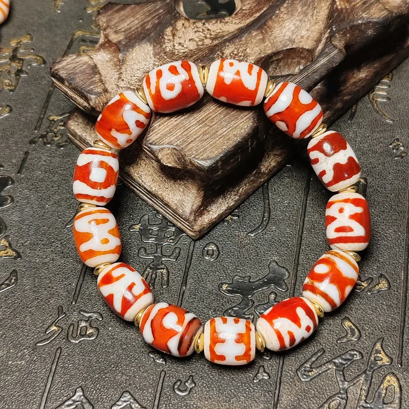 Браслет из красного агата с белыми отверстиями разные модели яркий амулет Tianzhu