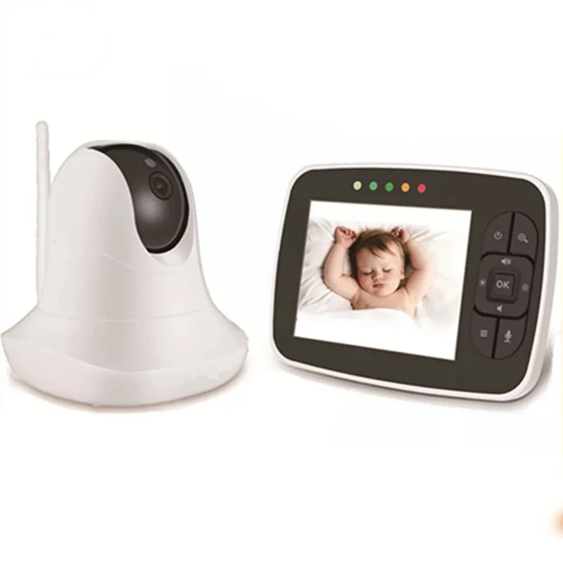 

3.5 inch Large Screen Baby Monitor Infrared Night Vision Wireless Video Color Monitor with Lullaby Remote Pan-Tilt-Zoom Camera