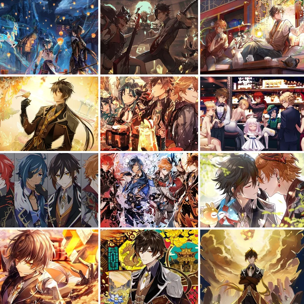 

5D DIY Diamond Painting Anime Game Genshin Impact Full Square Drill Embroidery Picture Cross Stitch Kits Home Decor