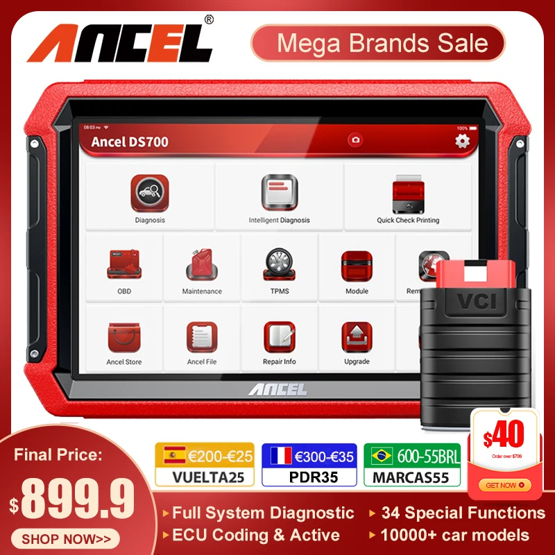 	ANCEL DS700 OBD2 Diagnostic To	