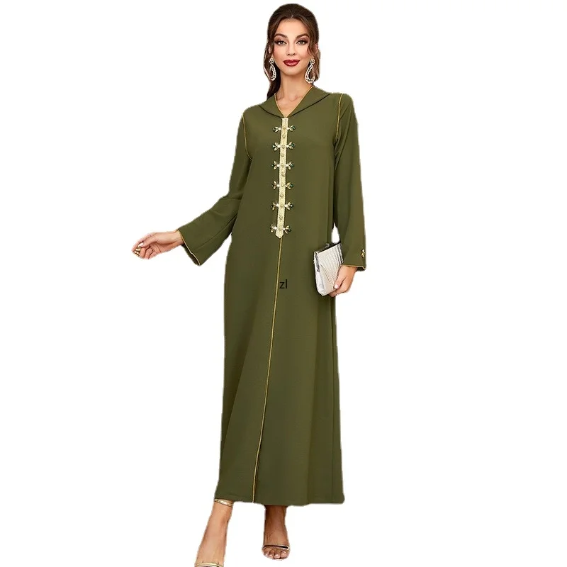 

Eid Djellaba Femme Kaftan Dubai Abaya Turkey Arabic Long Muslim Dress Caftan Marocain Islam Clothing Abayas for Women Vestidos