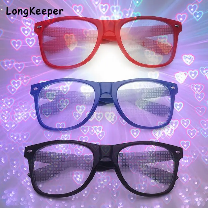 

Love Heart Shaped Effect Glasses Watch The Lights Change Love Image Heart Diffraction Glasses At Night Sunglasses For Women Men