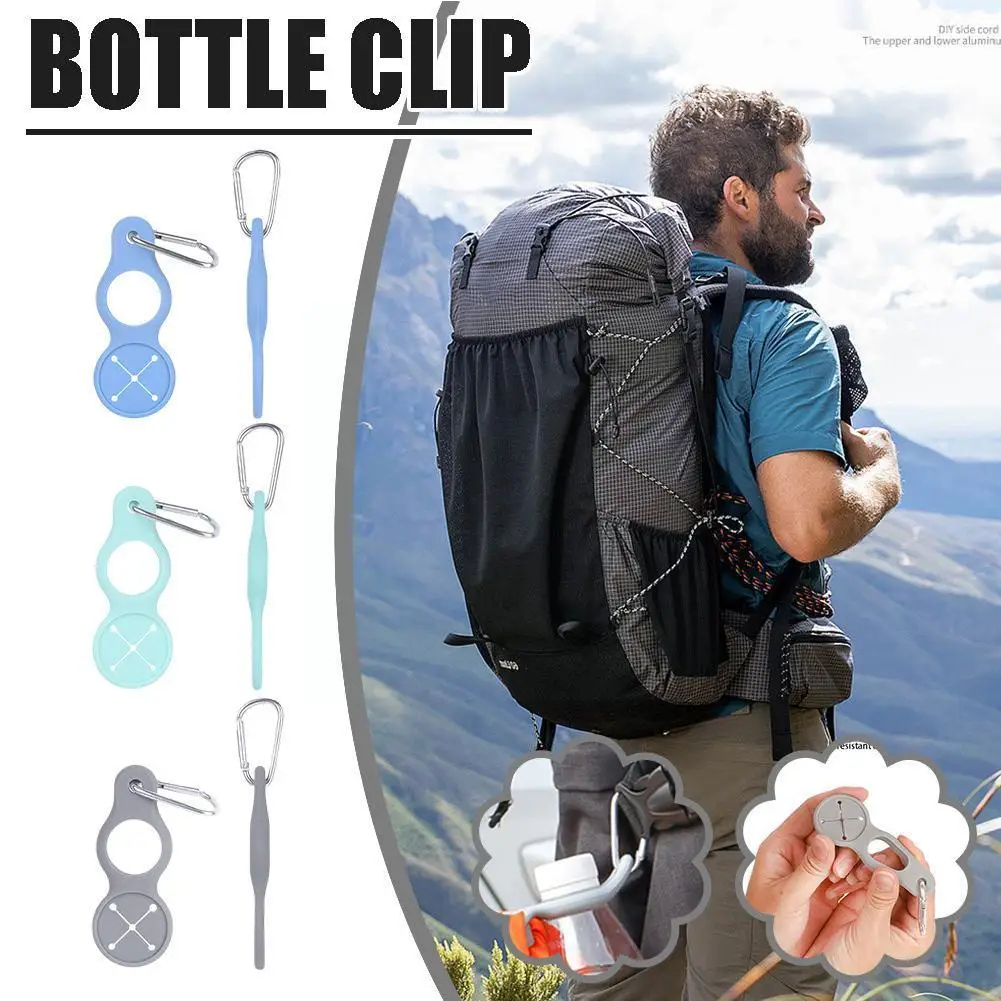 

2pcs Bottle Clip Silica Gel Climbing Water Bottle Holder Buckle Running Kettle Tool Outdoor Buckle Carabiner Sport Hang Hoo D7K8