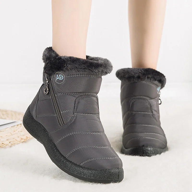 

2022 New Winter Snow Boots Women Boots Waterproof Warm Plush Ankle Boots for Women Winter Boots Shoes Woman Booties Female 43 44