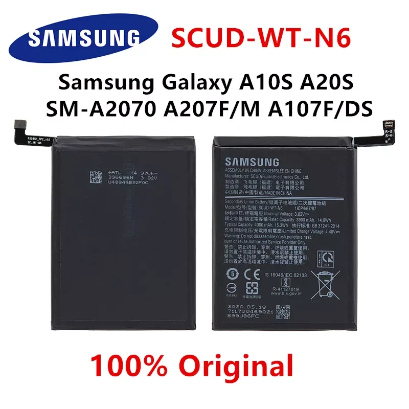 

NEW2023 Orginal SCUD-WT-N6 4000mAh Battery For Samsung Galaxy A10S A20S SM-A2070 A207F/M A107F/DS For Honor Holly 2 Plus