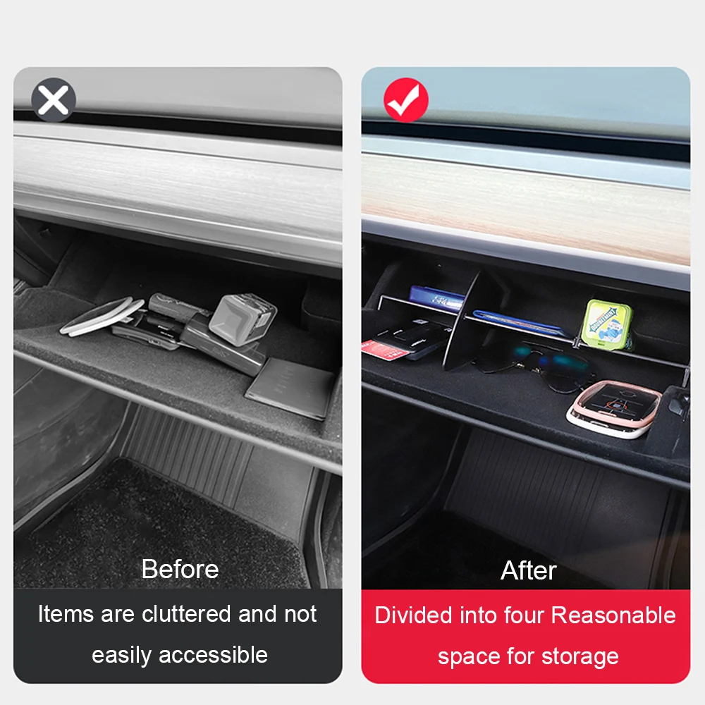 Для Tesla Model Y/3 2022-2023 ящик для перчаток разделительные пластины вставка полка