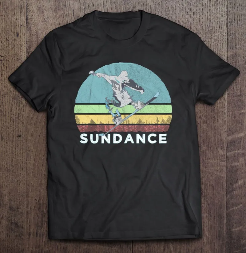 

Sundance сноуборд Ретро Винтажная Футболка Sundance Ut мужские футболки мужская хлопковая одежда мужская одежда в Корейском стиле