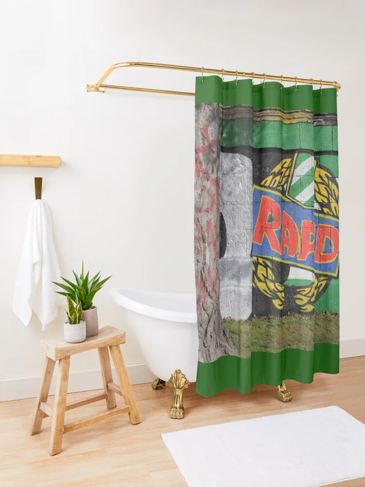 Занавеска для душа с граффити Rapid наклейка ванной комнаты занавеска