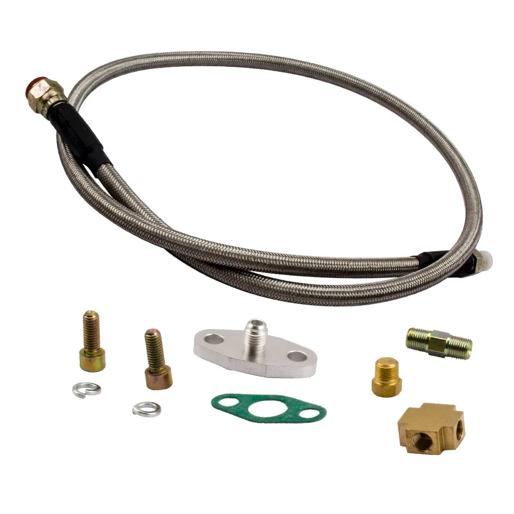 

Universal T3 T4 T04E T70 T60 Brand New Turbo Turbocharger Oil Feed Inlet Line