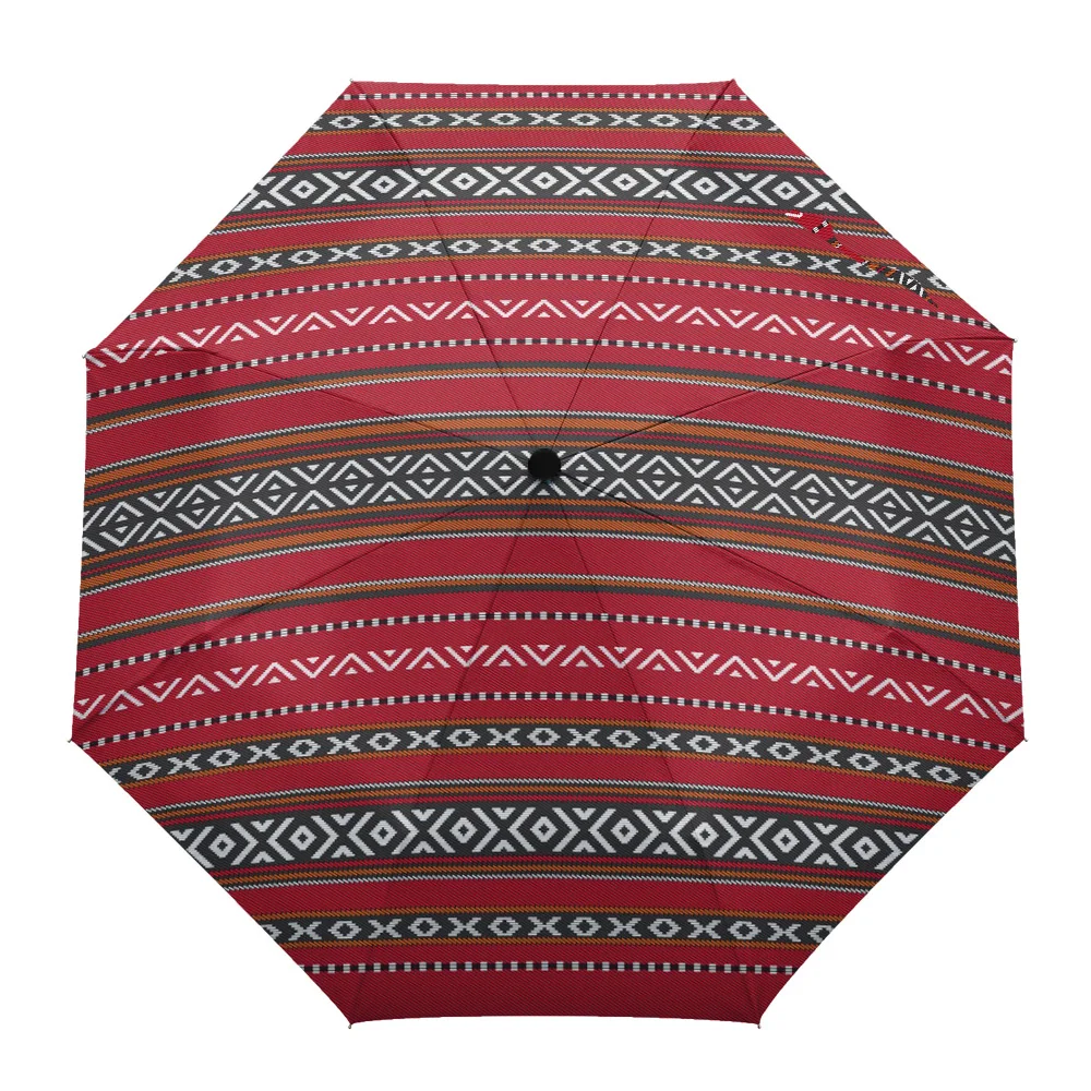 

Middle Eastern Tradition Geometry Fully-automatic Rain Umbrella Foldable Sun Umbrella for Women Males Eight Strands Umbrella