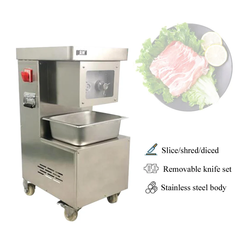 

Commercial Vertical Meat Slicing Machine Stainless Steel Electric Meat Cutting Machine Slicing Shredding Dicing Machine