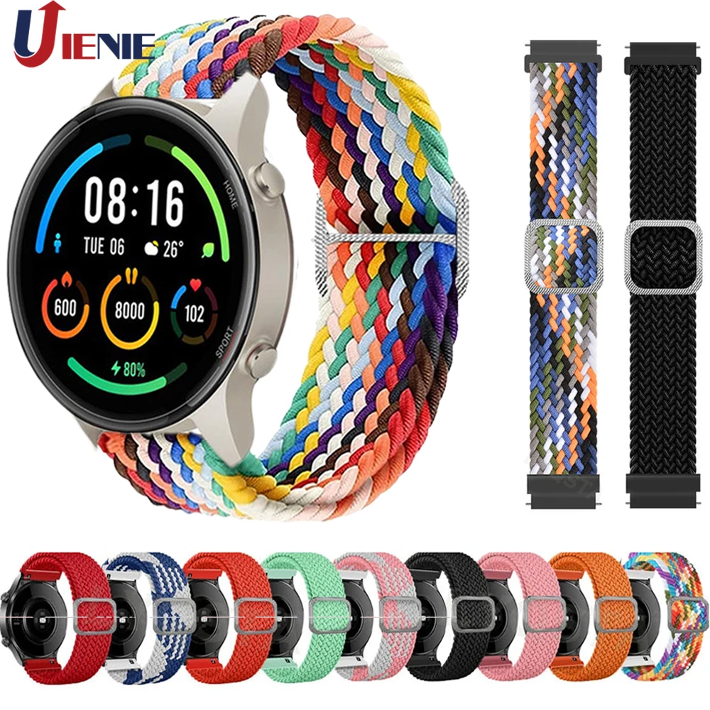 Фото Эластичный Плетеный нейлоновый ремешок для часов Xiaomi Mi Watch Color Sports Edition/ S1 Pro, 22 мм, ремешок для часов Mi Watch Color 2 correa №1