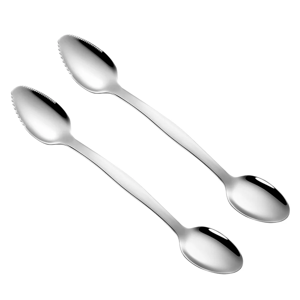 

Double-ended Planer Mud Spoon Scraper Stainless Steel Fruit Scraping Dessert Spoons