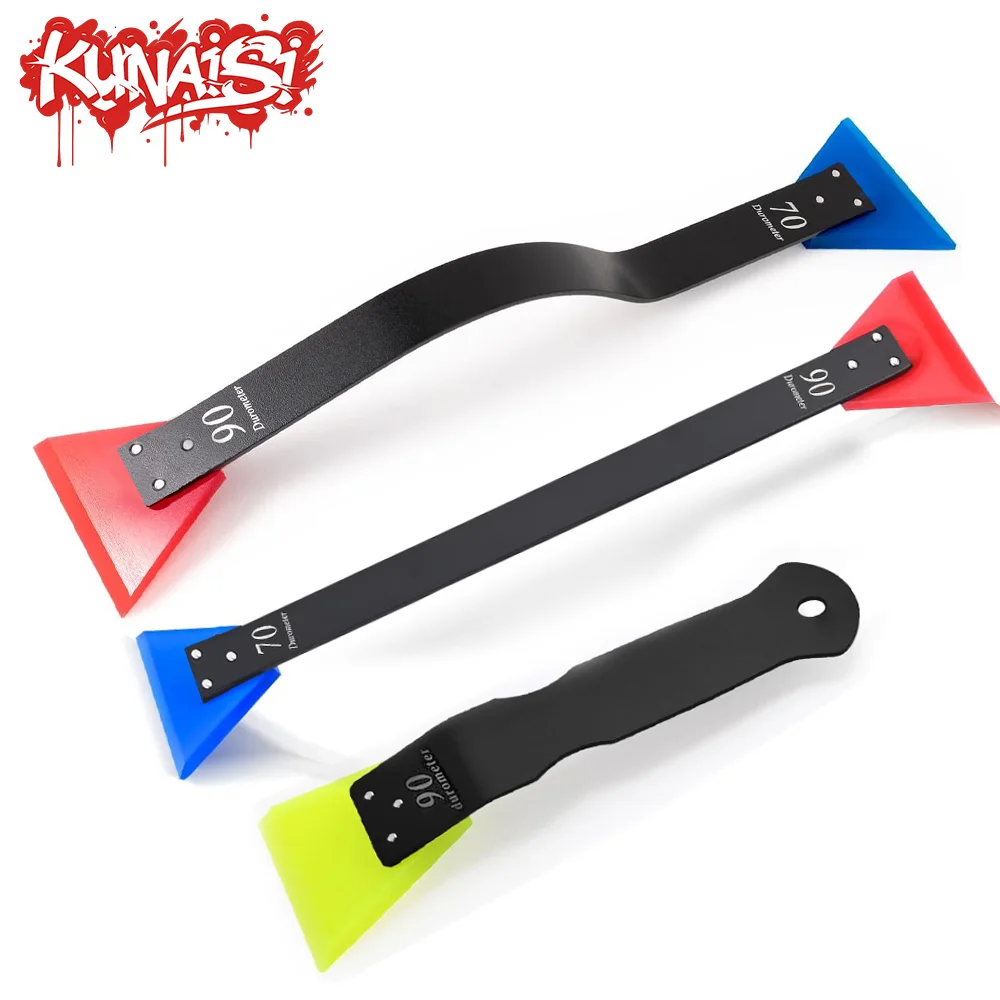 

KUNAISI PPF Инструмент для чистки окон автомобиля 2 в 1, маленький скребок из мягкого резинового лезвия, угловой скребок для удаления воды на лобовом стекле