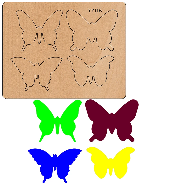 

Butterfly YY116 YY Wooden Mold Cutting Dies Suitable For Market General Machines