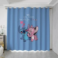 lilo stitch curtains for window fashion anime pattern bedroom living room blackout curtains fabric drapes boys girls room decor