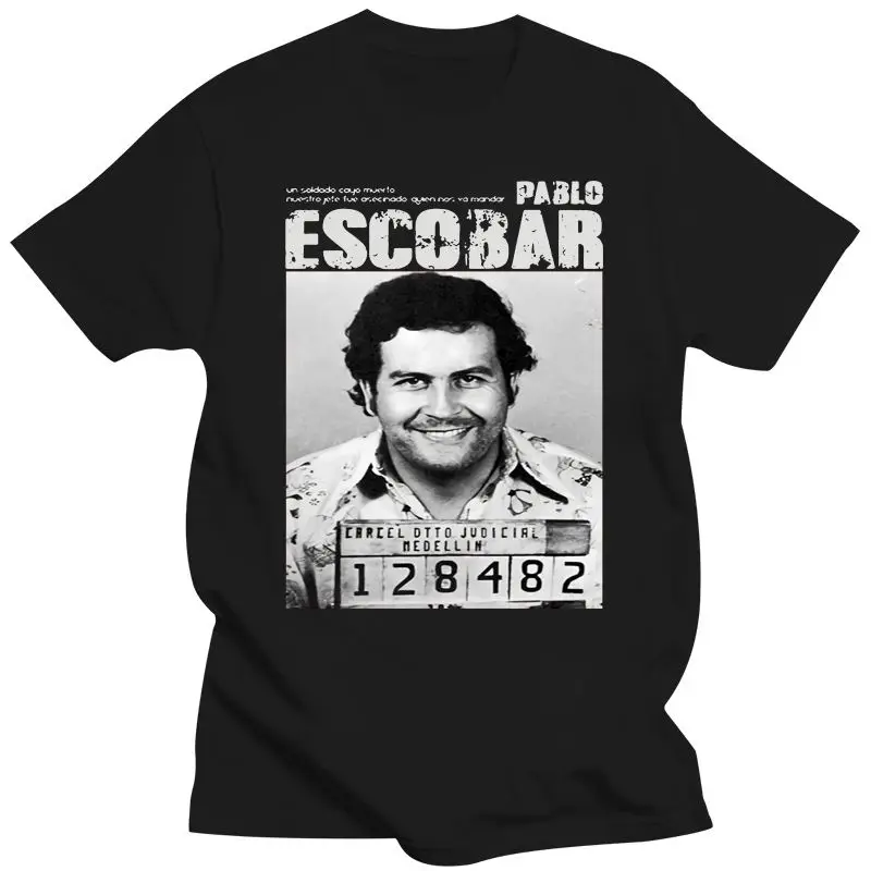 

New Pablo Escobar T Shirt Weed Mafia Scareface Luciano Capon Men Cotton T-shirt Plus Size Short Sleeve T-Shirt Top Tees