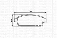 

Rear brake pad for 7010056 ASTRA J CRUZE MOKKA