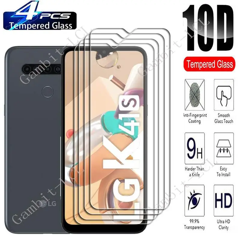 Защитное закаленное стекло для LG K41S 6,55 дюйма, 4 шт.