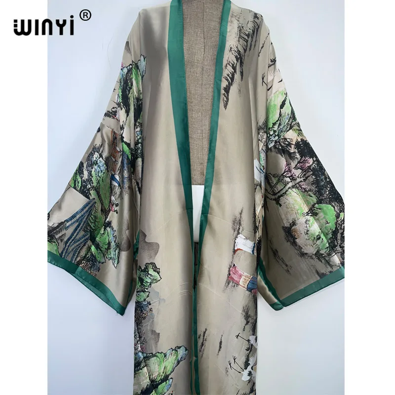 Женское кимоно с длинным рукавом в стиле бохо