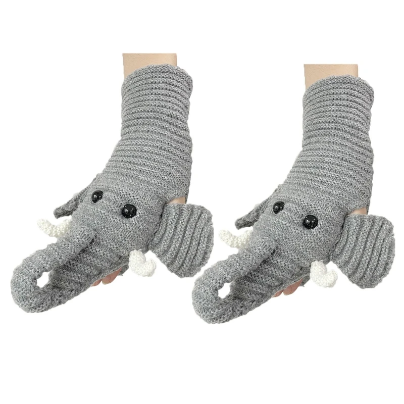 

Cycling Gloves Winter Finger Exposed Mitten Girl Cartoon Touchscreen Gloves