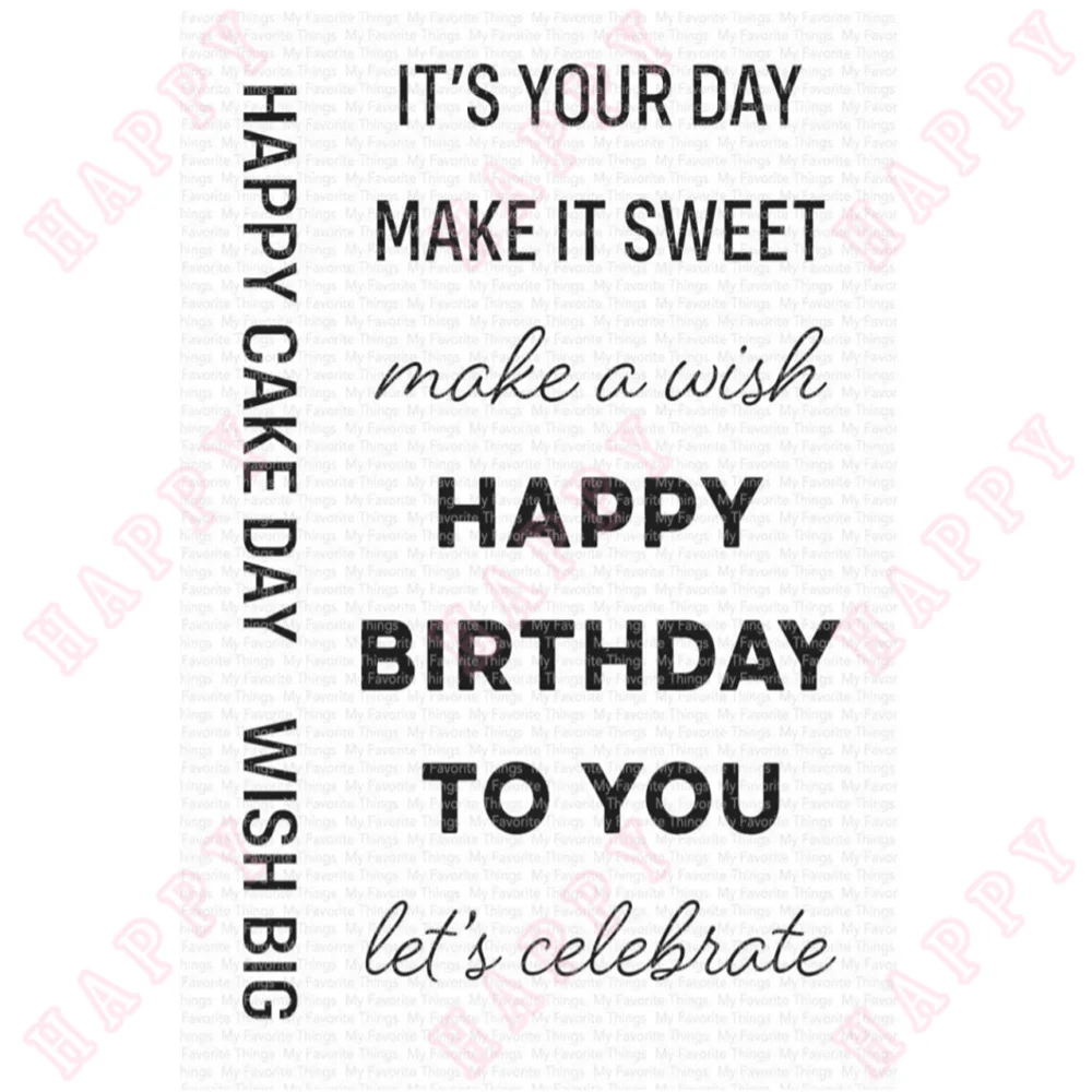 

Clear Stamps Essential Birthday Messages Scrapbook Diary Decoration Embossing Template Diy Album Paper Greeting Cards Handmade
