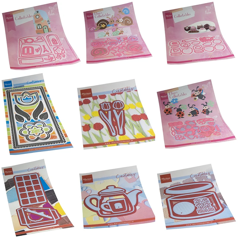 

New 2022 Tea set, Flowers Metal Cutting Dies For DIY Scrapbooking and Card Making Embossing Craft Decorative No Stamps