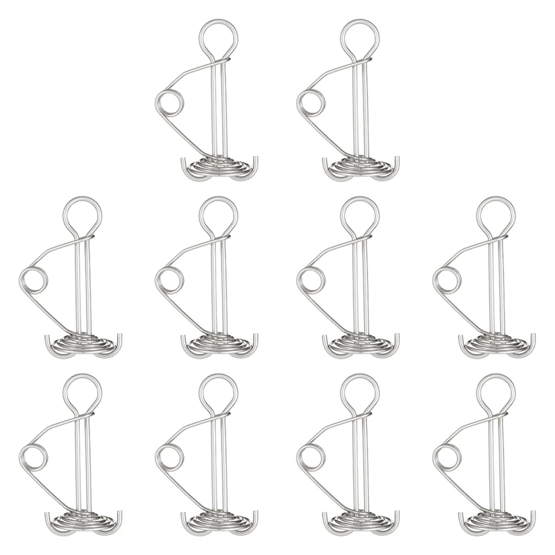 

10Pcs Spiral Shaped Spring Octopus Deck Peg Rope Buckle Awning Tent Stakes Hook NEW