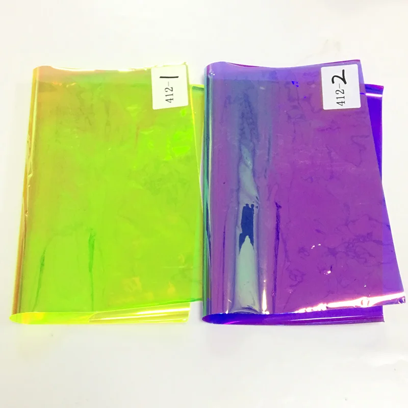 

46*135CM Roll Wholesale Tpu dichroic iridescent lamination film rainbow TPU film for making cosmetic bags