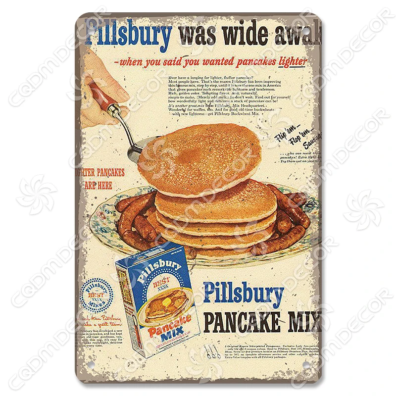 Винтажный металлический постер CQDM DECOR с изображением сладостей