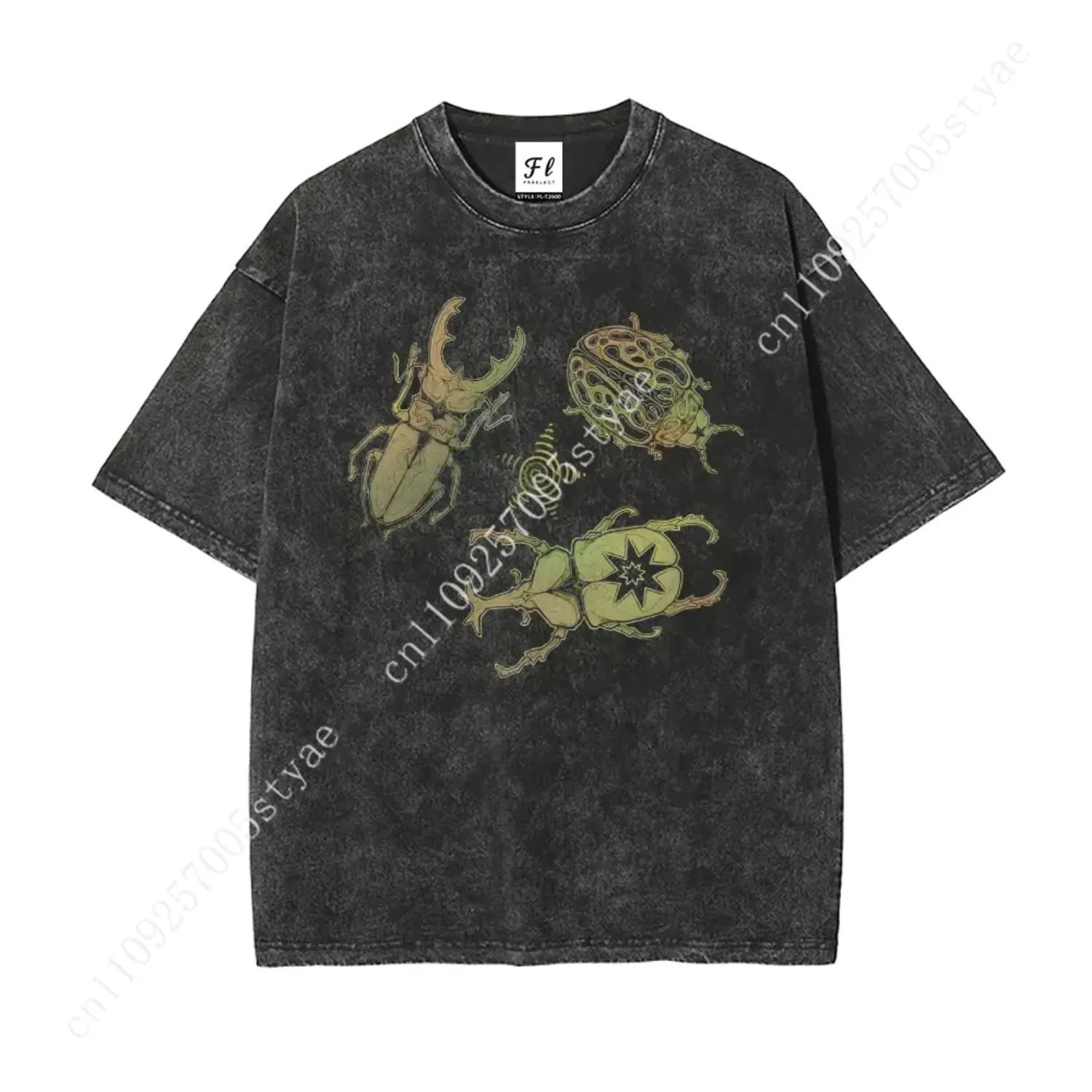 Фото Футболка Allomyrina Dichotoma Insect Lover S~5XL, оверсайз, унисекс, с эффектом потертости, для женщин и мужчин, унисекс-крой, из хлопка с эффектом батик, оверсайз №2