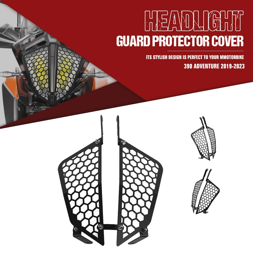 

For 390 Adventure 390 ADV 2019 2020 2021 Motorcycle Accessories Headlight Headlamp Protector Grille Guard Cover 390Adventure