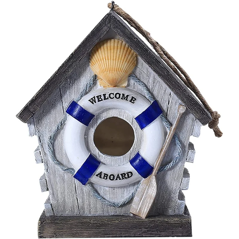 

Bird House For Outside, Hanging Garden Decorative Resin Bird House Garden Hanging Bird House For Porch Trees Ornaments