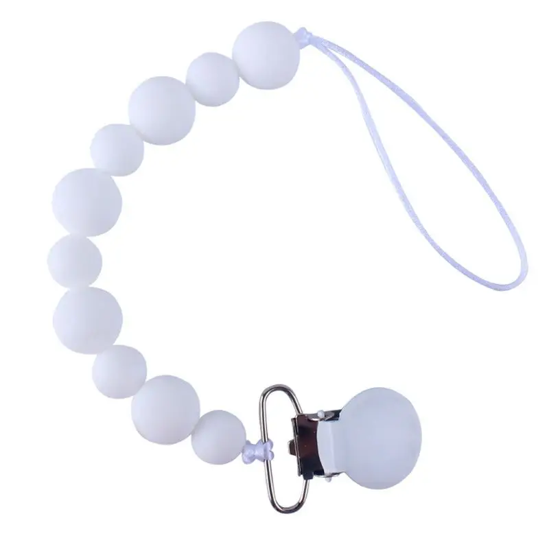 

Handmade Silicone Pacifier Chains Safe Teething Chain Baby Teether Eco-friendly Pacifier Clips Holder Chain