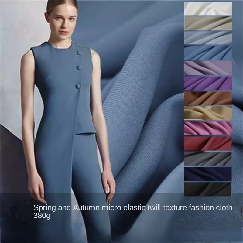 Весенне-осенний утепленный саржевый стрейчевый костюм Деловое платье тканевая