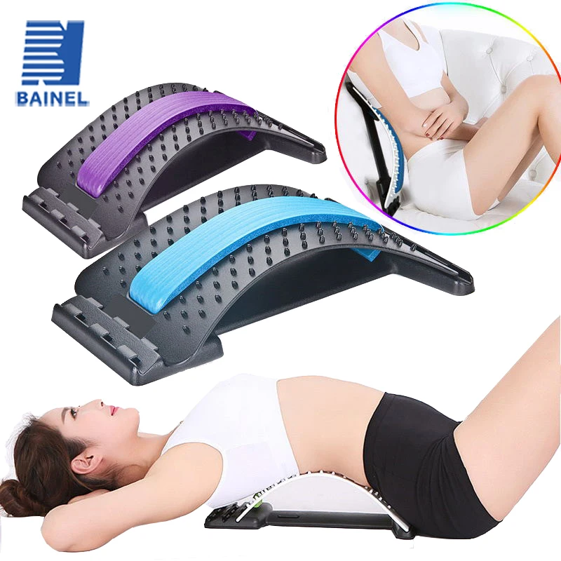 

Back Massager Lumbar Support Stretcher Spinal Board Back Stretcher Lower and Upper Muscle Pain Relief for Herniated Disc