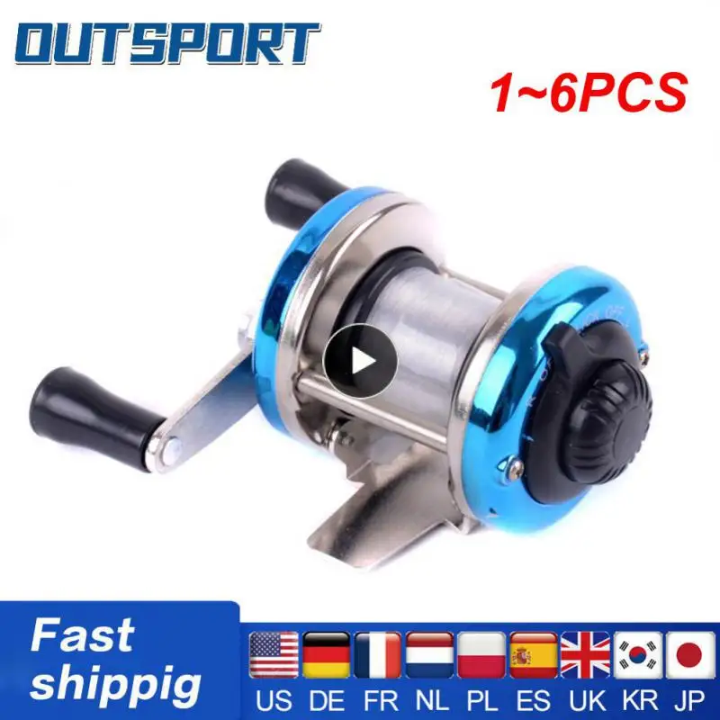 

1~6PCS New Mini 5.2:1 Ice Fishing Reels Metal Right Left Hand Bait Reel Casting Spinning Wheel Beach Accessories With Fishing