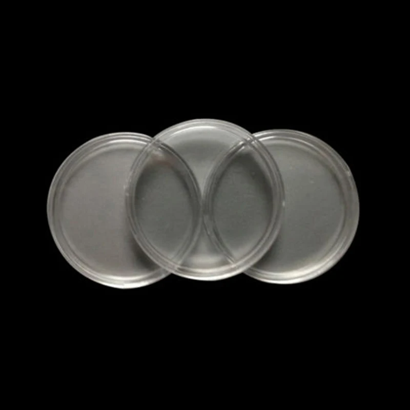 

100pcs 40mm Clear Commemorative Coin Capsules Round Coin Collection Case Display Holders Containers Storage Boxes