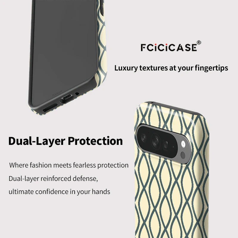 Фото Чехол Fcicicase с модным полосатым принтом для Google Pixel 9 8 10 Pro 10A 7A 8A 9 10 Pro XL, противоударный матовый чехол с защитой от ударов №5