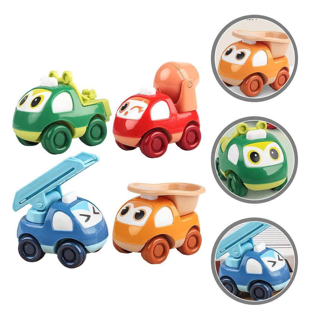 

4 Pcs Toy Car Wear-resistant Children Engineering Toys Mini Kids Plastic Playthings Supply Party Gifts
