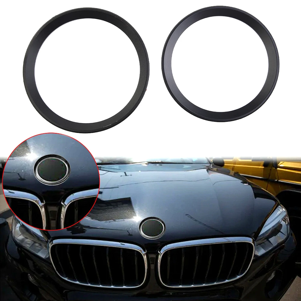 

2 шт./компл. черное автомобильное кольцо с логотипом спереди и сзади, Внешнее украшение, аксессуары для BMW серии 3 4