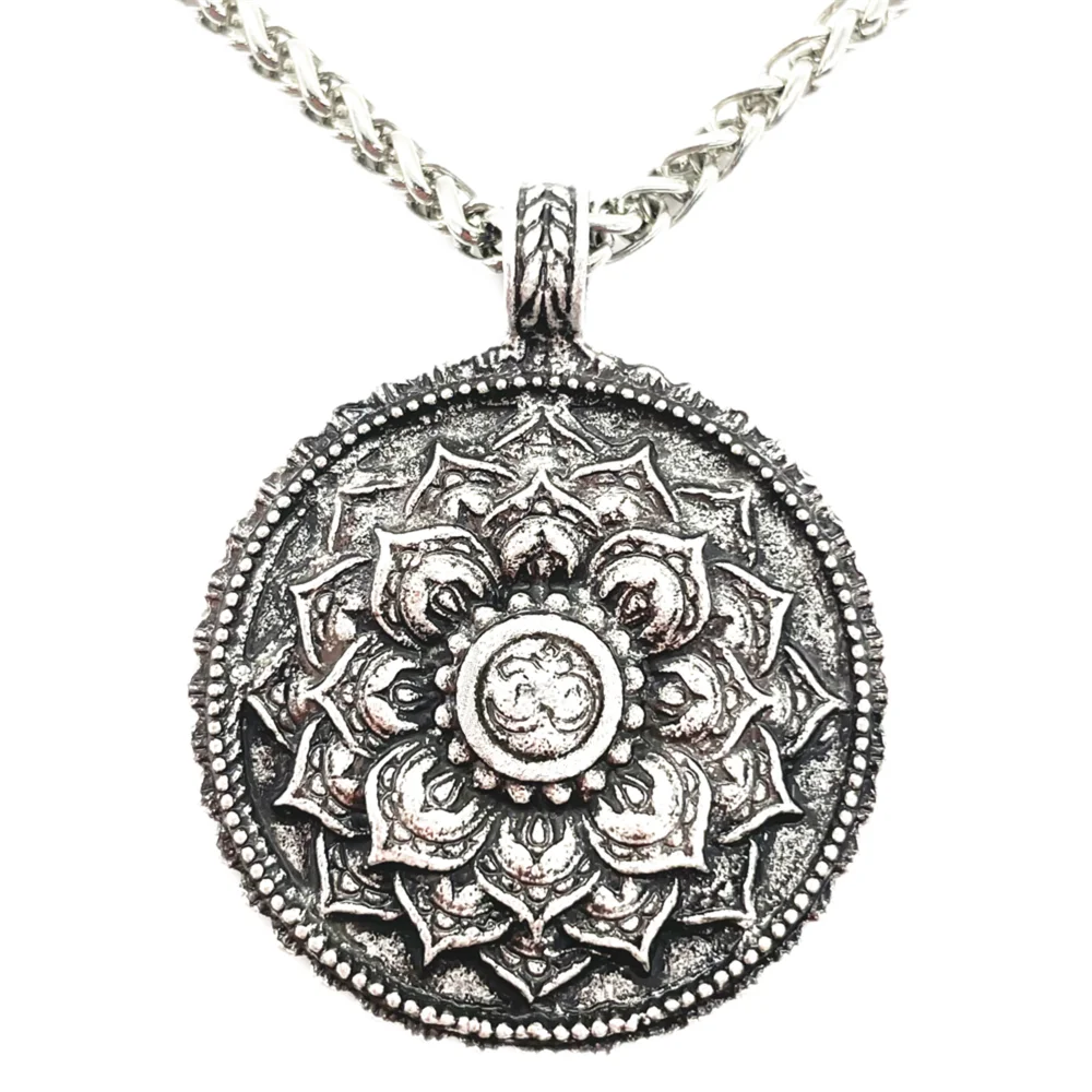 

Nostalgia Yoga Om Mandala Pendant Necklace Buddhism Mandala Flower Of Life Meditation Geometry Amulet Religious Indian Jewelry