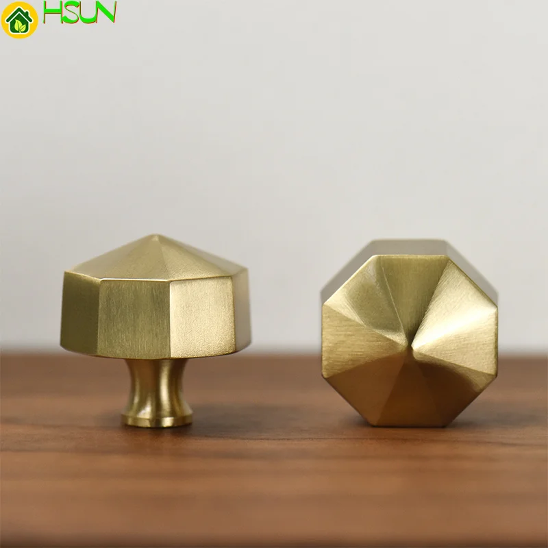 Золотая шестиугольная ручка для шкафа современные ручки мебели современный