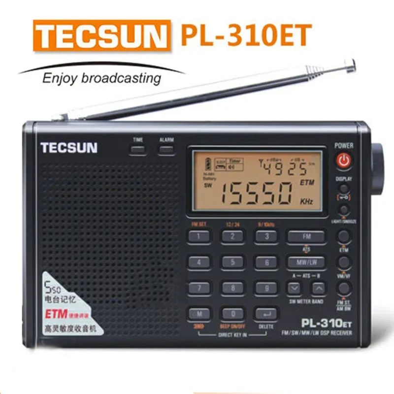 Фото 100% фирменный цифровой радиоприемник Tecsun PL310ET с полным диапазоном, FM/AM/SW/MW/LW, цифровой стереоприемник №1