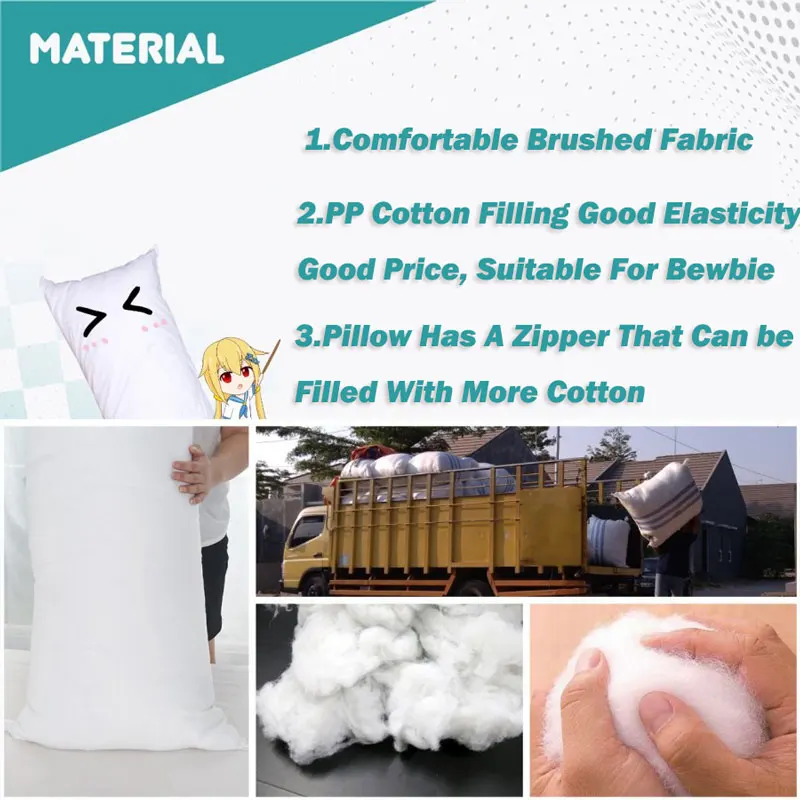 Подушка для тела аниме Waifu 50x16 0 см/50x15 см/120x40 см длинная подушка белая объятий