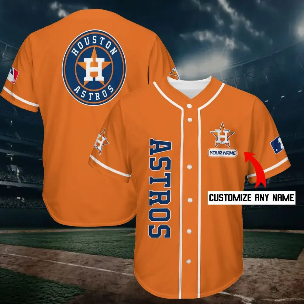 

Astros Customize You Name Baseball Jersey Shirt 3D Printed Men's Shirt Casual Shirts hip hop Tops