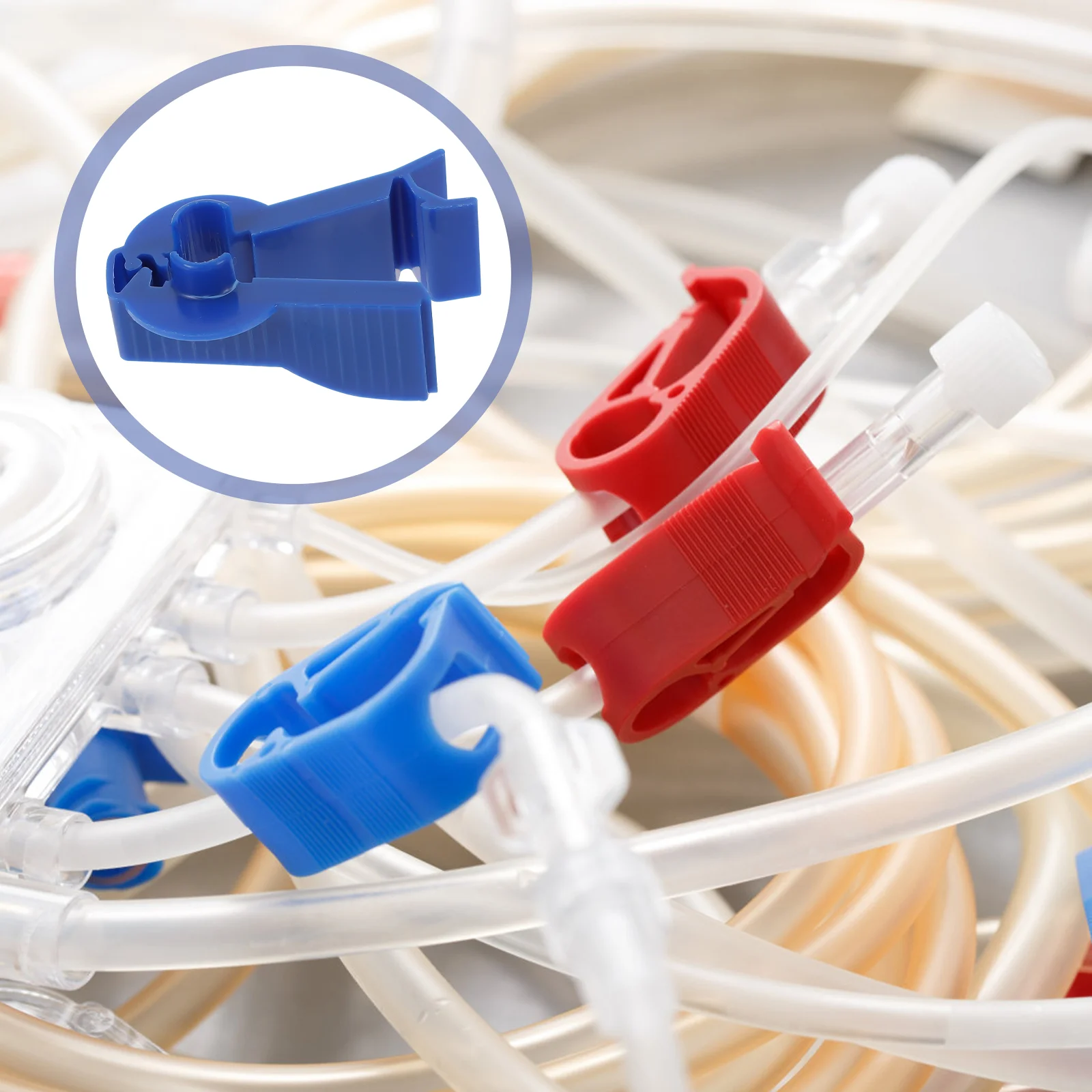 3 шт. проницаемый хомут для труб синие зажимы перитонеального диаализа трубок